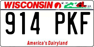 WI license plate 914PKF