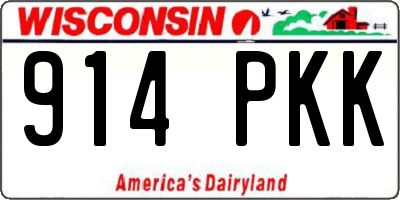 WI license plate 914PKK