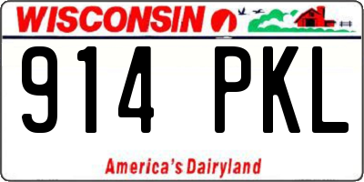 WI license plate 914PKL