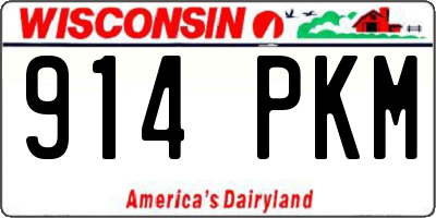 WI license plate 914PKM