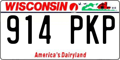 WI license plate 914PKP