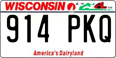 WI license plate 914PKQ