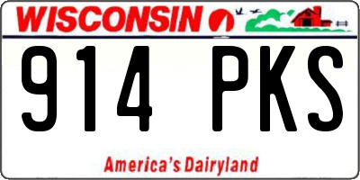 WI license plate 914PKS