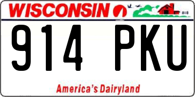 WI license plate 914PKU