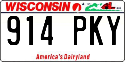 WI license plate 914PKY