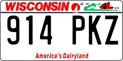 WI license plate 914PKZ