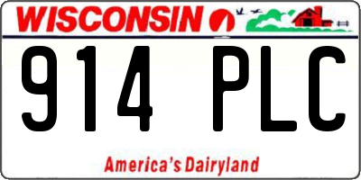 WI license plate 914PLC