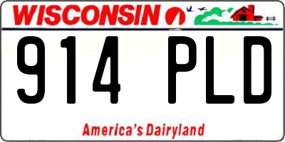 WI license plate 914PLD