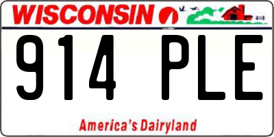 WI license plate 914PLE