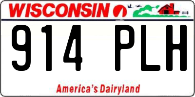 WI license plate 914PLH