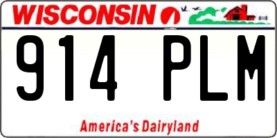 WI license plate 914PLM