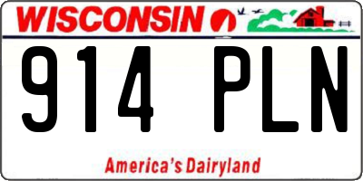 WI license plate 914PLN