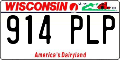 WI license plate 914PLP
