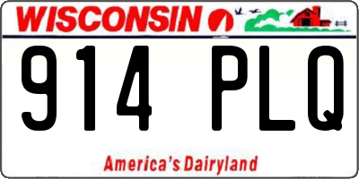 WI license plate 914PLQ