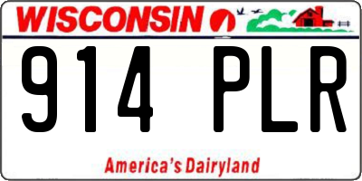 WI license plate 914PLR