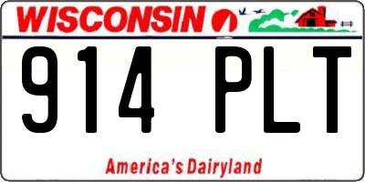 WI license plate 914PLT