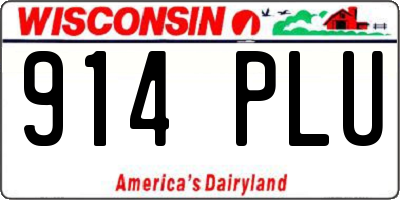 WI license plate 914PLU