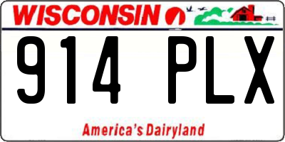 WI license plate 914PLX