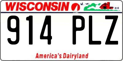 WI license plate 914PLZ