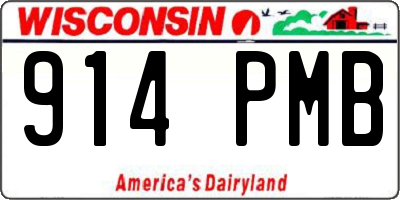 WI license plate 914PMB