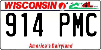 WI license plate 914PMC