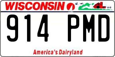 WI license plate 914PMD