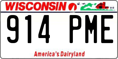 WI license plate 914PME