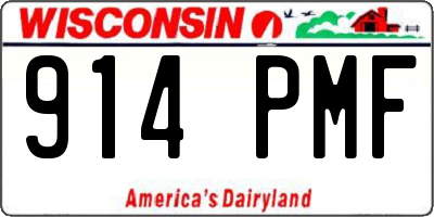 WI license plate 914PMF