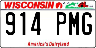 WI license plate 914PMG