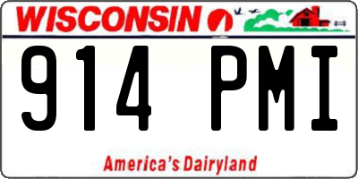 WI license plate 914PMI