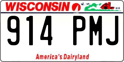 WI license plate 914PMJ