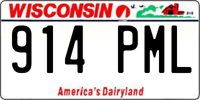 WI license plate 914PML