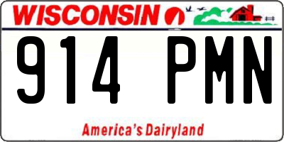WI license plate 914PMN