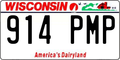 WI license plate 914PMP