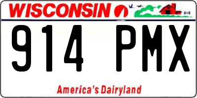 WI license plate 914PMX