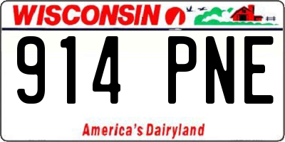 WI license plate 914PNE