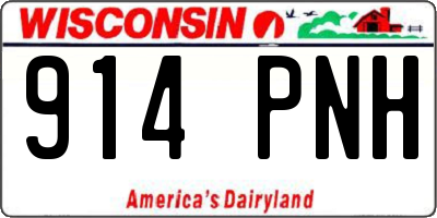 WI license plate 914PNH