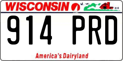 WI license plate 914PRD