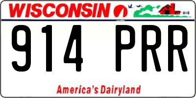 WI license plate 914PRR
