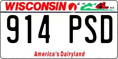 WI license plate 914PSD