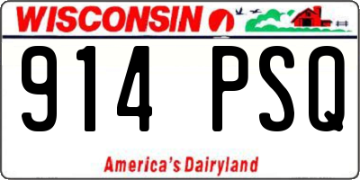 WI license plate 914PSQ