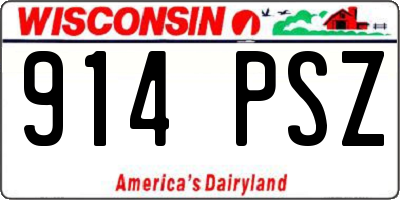 WI license plate 914PSZ
