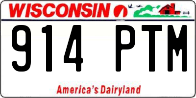 WI license plate 914PTM