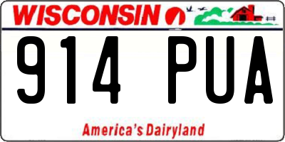 WI license plate 914PUA
