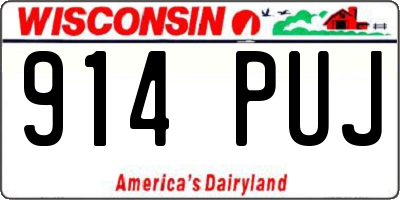 WI license plate 914PUJ