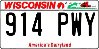 WI license plate 914PWY