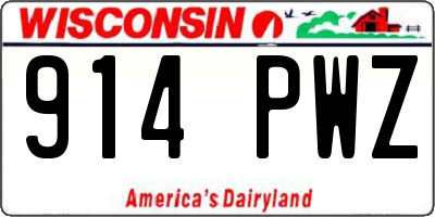 WI license plate 914PWZ