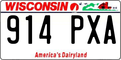 WI license plate 914PXA