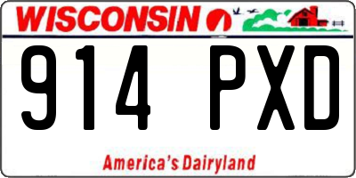 WI license plate 914PXD