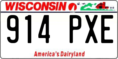 WI license plate 914PXE